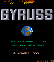 Gyruss (Konami) Title Screen